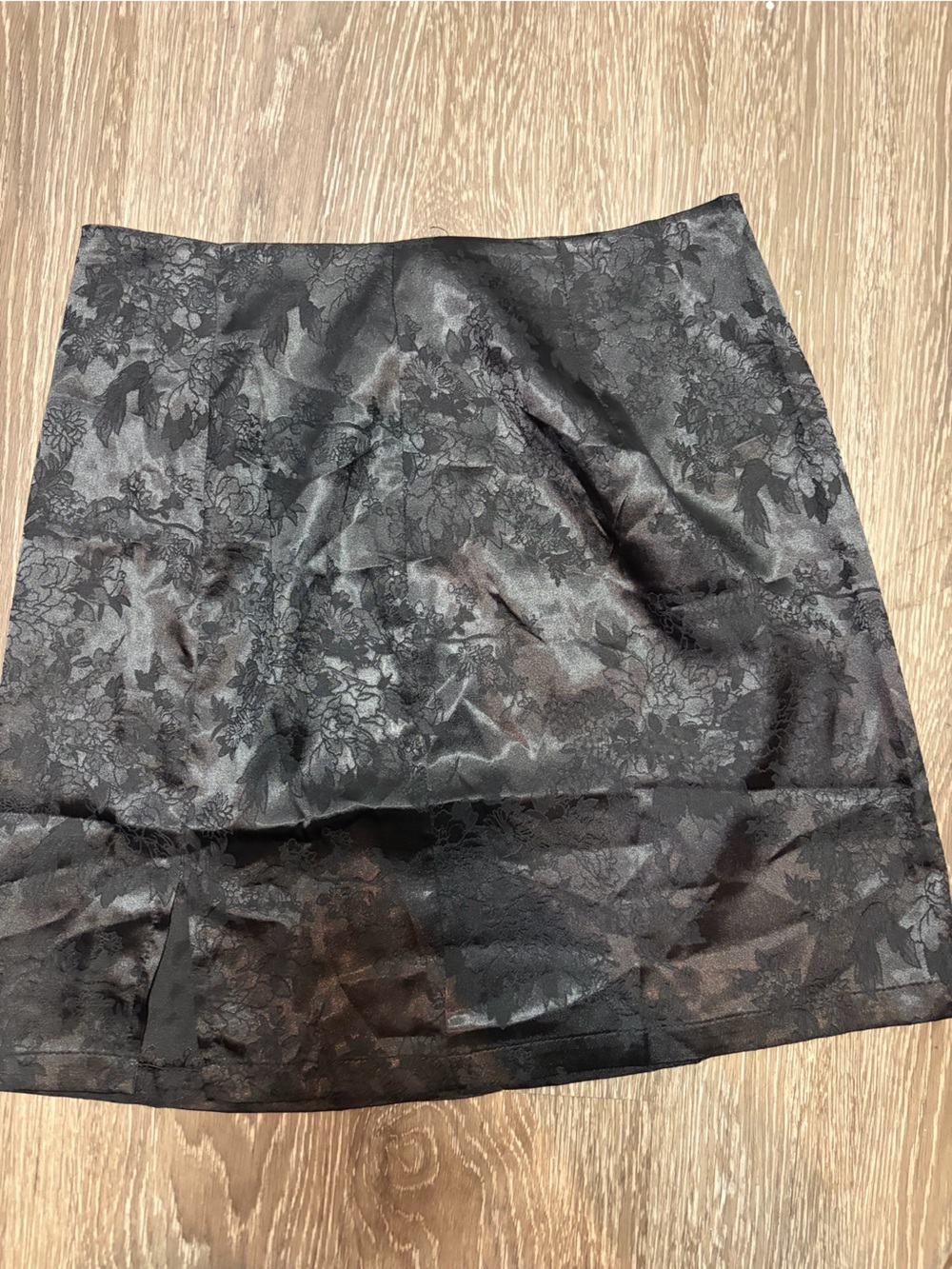 SHEIN Black Floral Jacquard Pencil Skirt